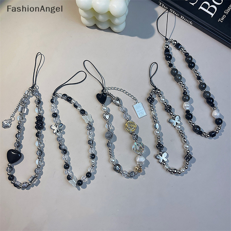 FashionAngel Cho Phụ Kiện IP Dây Ins Y2K Trái Tim Điện Thoại Quyến Rũ Dây Đeo Hoa Hạt Mặt Dây Chuyền Vòng Tay Hàn Quốc Cho Bé Gái Trang Sức TH