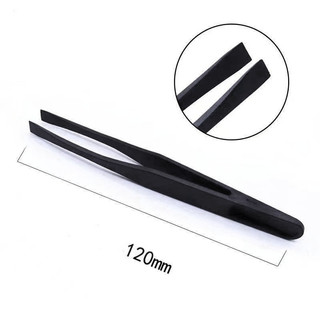 Di Động Đen Thẳng Uốn Cong Nhựa Chống Tĩnh Điện Nhíp Chịu Nhiệt Đồng Hồ Công Cụ Sửa Chữa Thay Đổi Đồng Hồ Pin Đồng Hồ Phần Maintanance