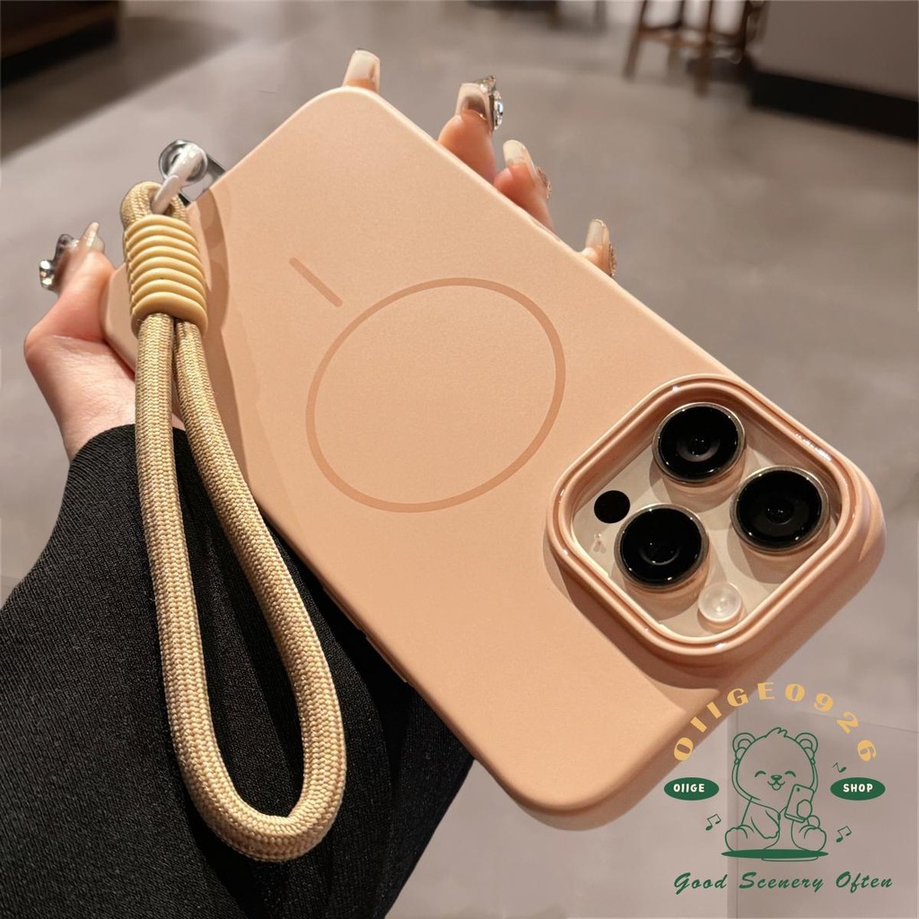 [Vỏ dây buộc] Vỏ điện thoại từ tính lỏng cảm giác da iphone16 Pro Max 15 14 13 12 11 cho vỏ iPhone Vỏ cứng PC chống sốc