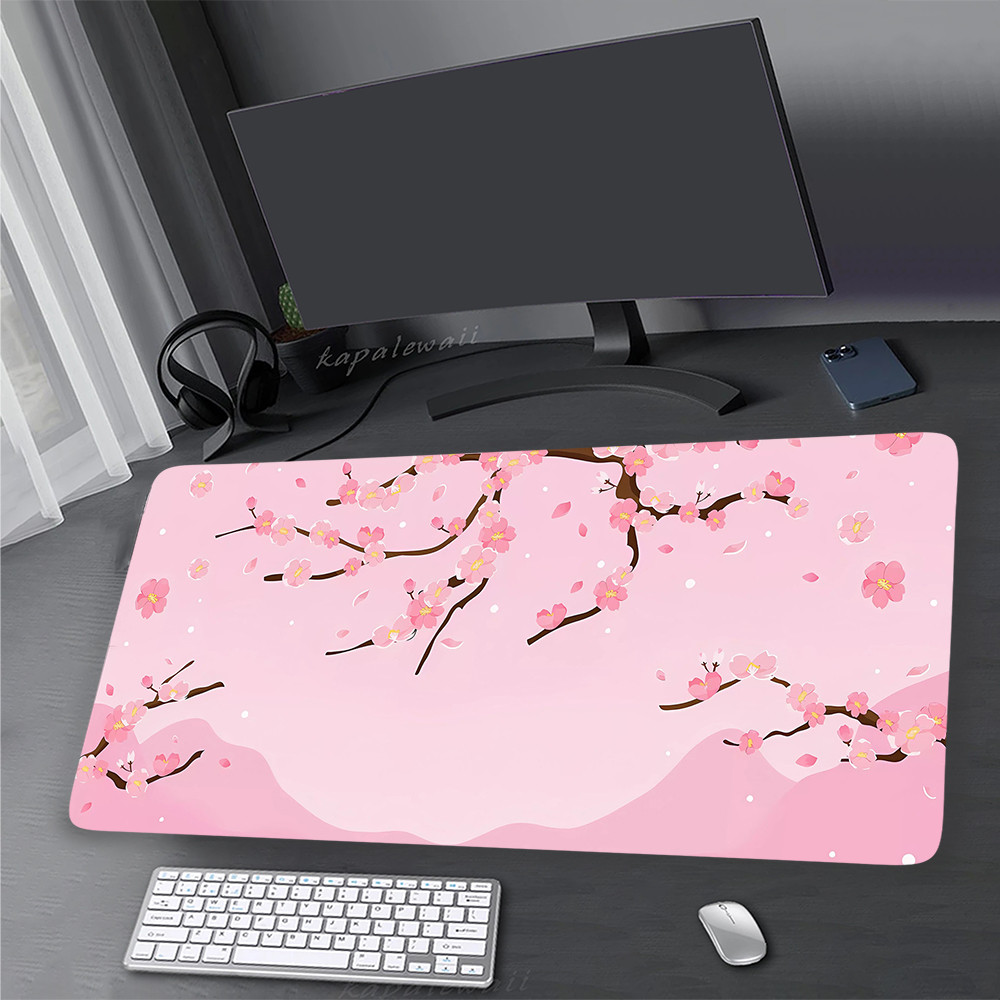 Sakura Lớn Miếng Lót Chuột XXL 90x40cm Tốc Độ Teclado E Chuột Gamer Thảm Bàn Phím Miếng Lót Văn Phòng Tốc Độ Bàn Phụ Kiện Miếng Lót Cao Su
