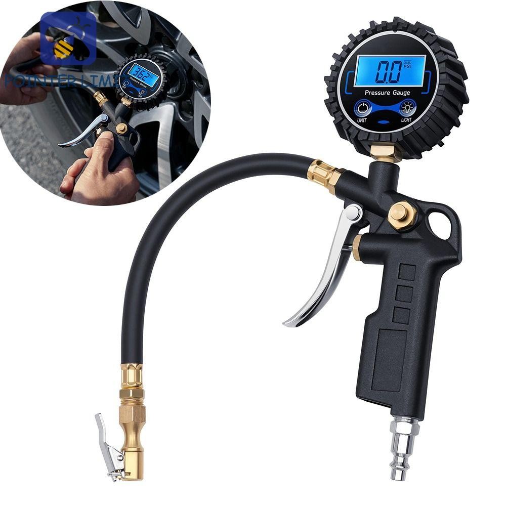 Pointer LIMIT Đồng hồ đo áp suất lốp kỹ thuật số 250 PSI Air Chuck Test ...