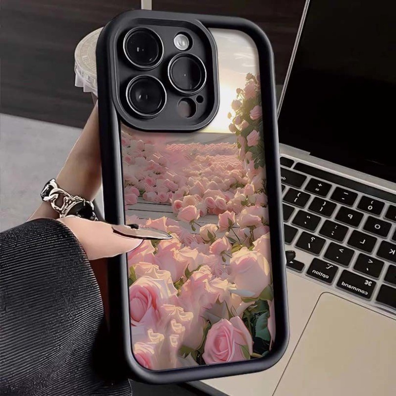 Ốp điện thoại hoa cổ điển sang trọng dành cho Realme 12 GT 6 6T Neo 6 SE Q3s Q3t GT Neo2T Q3 Pro Narzo 30 Ốp lưng in mờ ngộ nghĩnh