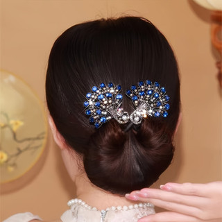 Phụ Nữ Con Công Tóc Bun Con Lăn Chống Trơn Trượt Xoắn Kẹp Tóc Kẹp Tóc