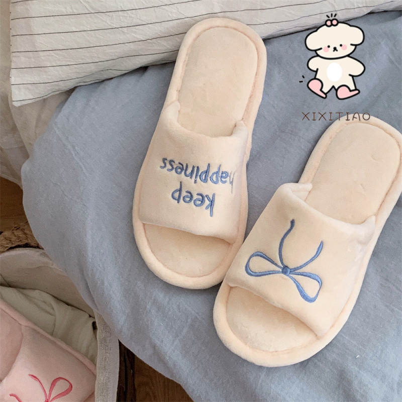 Xixitiao Dép Cotton Mềm Đế Bằng Nữ Thu Đông Cao Cấp 2024 Phong Cách Mới Sáng Tạo