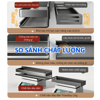 Kệ Gia Vị Treo Tường Bunnies House - Đựng Hủ Gia Vị Đa Năng Bằng Thép Carbon, Tiện Lợi Cho Nhà Bếp