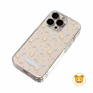 Ốp Mềm Trong Suốt Gấu Dễ Thương Cho Samsung Galaxy S25 S24 S23 S22 S21 S20 Note 20 Ultra FE S10 10 Lite S9 S8 Plus + 9 8 5G Nơ Vỏ Điện Thoại Hoạt Hình Ốp Lưng Chống Sốc