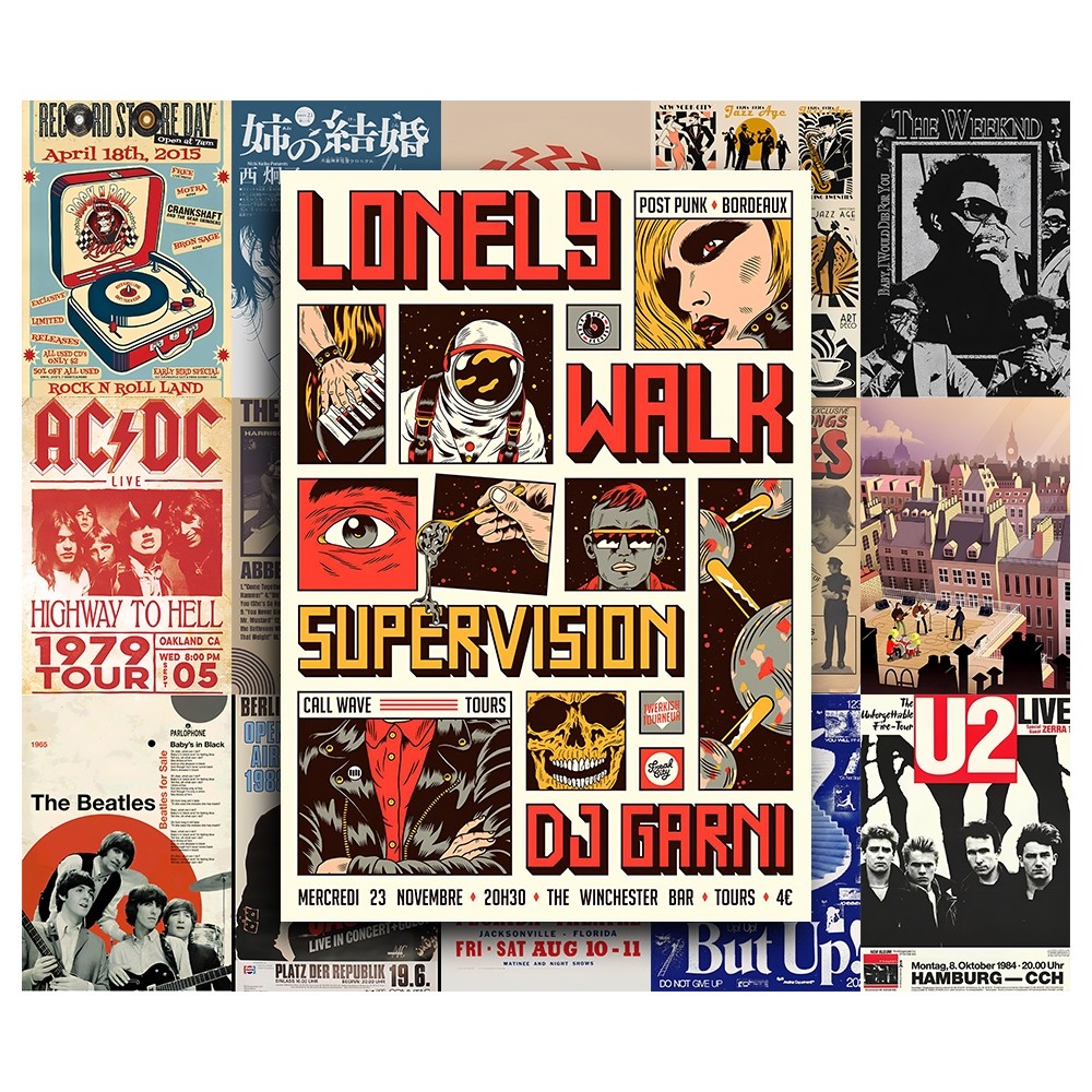 [DECAL] A4 In Màu - Set 50 Tờ Poster Giấy Dán Tường - HÌNH PHONG CÁCH MUSIC - Decor Trang Trí Nhà | MS: 111456