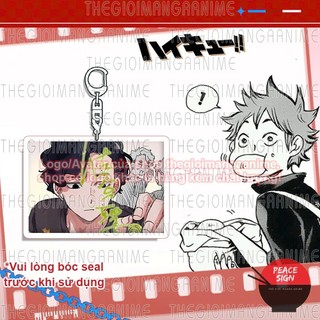 (KÍ TÊN) Móc khóa HAIKYUU!! Vua bóng chuyền in hình anime chibi mica trong acrylic quà tặng xinh xắn