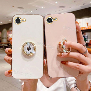 Dành Cho iPhone 16e Vỏ 2025 Thiết Kế Mới Dành Cho iPhone16e Cho iPhone 16 e Sang Trọng Silicon Mềm Mạ Điện Ốp Lưng Điện Thoại Có Giá Đỡ Nhẫn