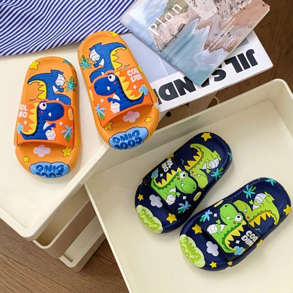 Dép Khủng Long Dễ Thương CHIPHIVE, Dép Hoạt Hình EVA Hoạt Hình, Nền Tảng Màu Trơn Sáng Tạo Chống Trơn Trượt Dép Phòng Tắm Trẻ Em Đi Biển