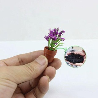 WOAY 3 Cây Chậu Thu Nhỏ Nhà Búp Bê, Nồi Cây Lá Xanh Mini 1: 12, Nhiều Kiểu Vườn Cây Cảnh Mô Hình Nhà Búp Bê Phụ Kiện Nhà Búp Bê