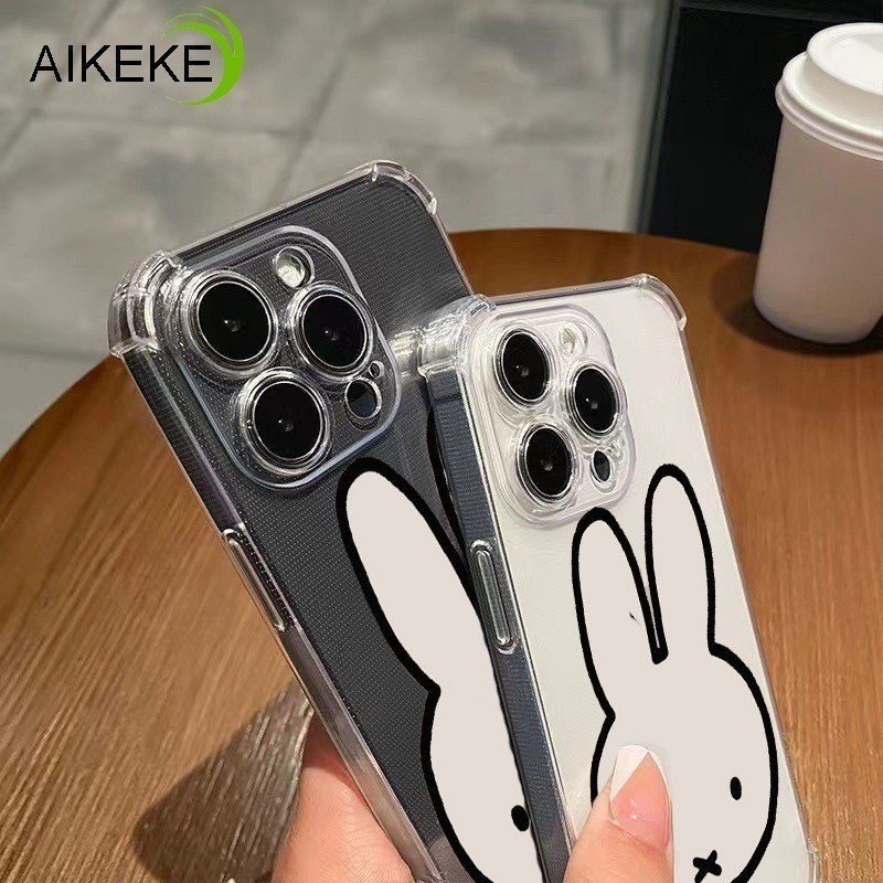 Tương Thích Cho Samsung Galaxy S24 S23 S22 S21 S20 S10 Plus Ultra S24 + S23 + S22 + S21 + S20 + S10 + S23 S21 S20 FE S10E Ốp Điện Thoại Trong Suốt Trong Suốt Dễ Thương Miffy Bunny Mềm Cặp Đôi
