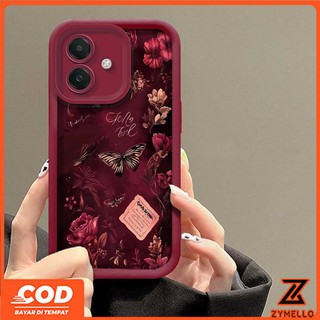 Ốp Lưng Cho VIVO V70 FE V60LITE V50LITE V40LITE Y05 Y31 Y21D Y04 Y29 Y39 Y03 Y19S Y28 Y17S V30 V29E Y17 Y15 Y11 Y20 Y21 Y33S Y12SB Ốp Điện Thoại TPU Chống Sốc Bướm Hoa Hồng Đẹp