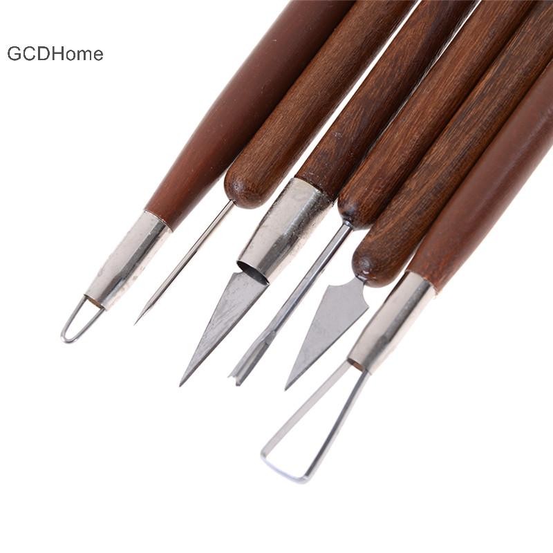 Gcdhome 6 Cái Đất Sét Điêu Khắc Sáp Điêu Khắc DIY Đồ Gốm Dụng Cụ Shapers Polymer Mẫu Quà Tặng HOT
