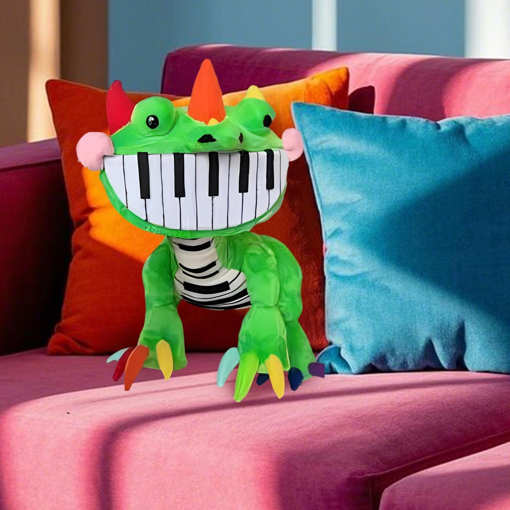 Pianosaurus sang trọng Bobby trò chơi piano khủng long sang trọng đồ chơi búp bê búp bê wipqsvn