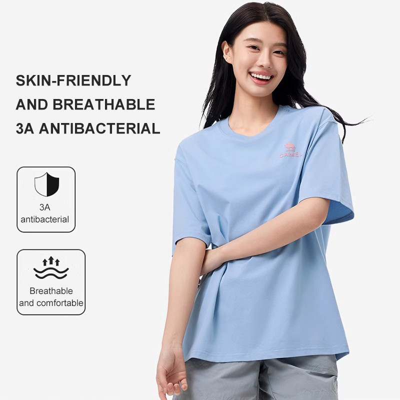 Ảnh Áo thun nữ ngắn tay CAMEL CROWN dáng rộng thoáng mát nhanh khô kháng khuẩn hàng đầu thông thường 1