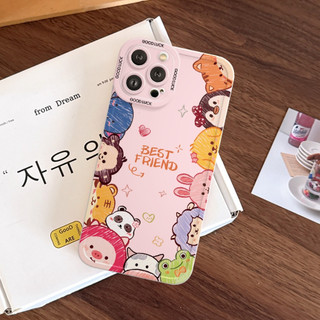 Ốp Lưng iPhone Friendship Cạnh Vuông, Chống Sốc, Bảo Vệ Camera -iP 6/6s/7/8/Plus/X/XS/XR/11/12/13/14/15/16/Pro/Max/Mini