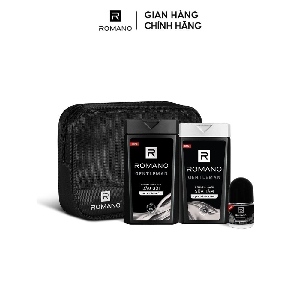 Bộ sản phẩm du lịch Travel Kit Romano 3 món dành cho nam (Classic/ Gentleman/ VIP Passion/ Vision/ Impress)