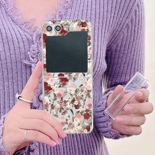 Làm Mới Họa Tiết Hoa Hồng Vỏ Cho Samsung Galaxy Z Flip 5 Flip 4 Flip 3 Full Bản Lề Chống Sốc Trong Suốt PC Cứng Gấp Dành Cho Samsung Z Flip5 Flip4 Flip3 Cover