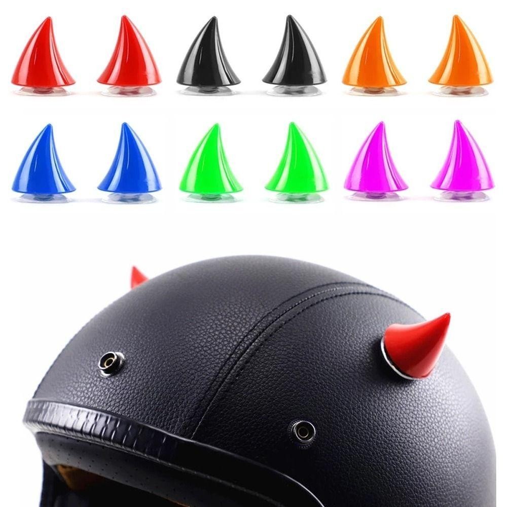 DELMER 1 đôi Mũ lưỡi trai hình sừng cao su, Mũ bảo hiểm xe máy hình cánh silicon, Phụ kiện mũ bảo hiểm xe máy Thời trang Halloween mát mẻ Mũ bảo hiểm Moto Trang trí xe máy