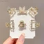 Kẹp tóc Mini GAVESTO, Kẹp tóc ngọc trai đính đá ngọc trai, Kẹp móng vuốt cua cổ điển hợp kim nhỏ