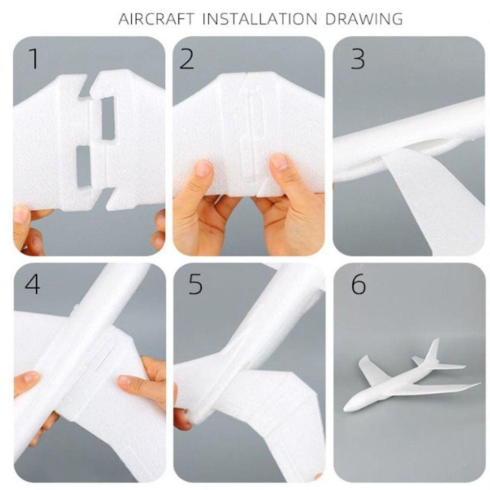 Máy Bay Ném Tay YOLOGO, Máy Bay Xốp Lớn 49 * 45cm, Chất Lượng Cao 2 Màu Mô Hình Chuyến Bay Ngoài Trời Ném Tay Đồ Chơi