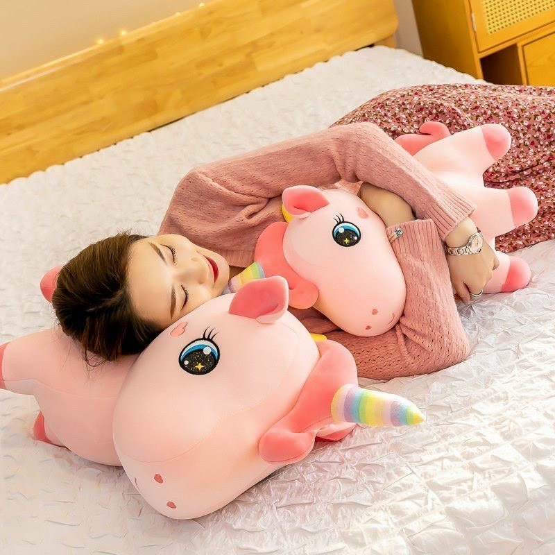 Gấu Bông Kỳ Lân Hồng Cánh Tiên ,Ngựa Hồng Unicorn Đáng Yêu Quảng Châu Cao Cấp Size 30-90 Cm, Babisu