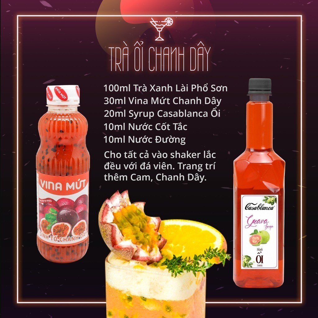 [Có sẵn] Siro Casa Blanca chai nhựa 750ml (đủ hương)