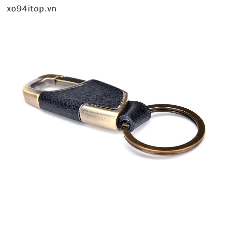 Xoitop Nam Sáng Tạo Mới Kim Loại Da Vòng Keyfob Xe Móc Khóa Quà Tặng VN