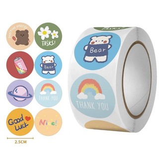 Cuộn 500 Sticker - Hoạt Hình Ngộ Nghĩnh, Quà Tặng, Chúc Mừng Sinh Nhật, Anime [41-50]