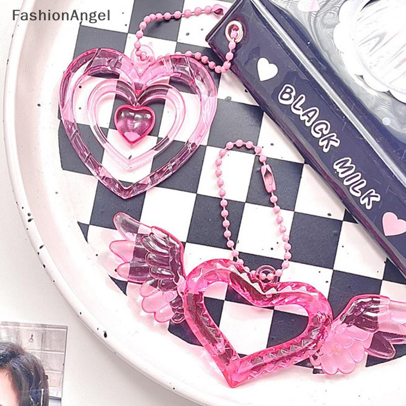 FashionAngel Trái Tim Rỗng Mặt Dây Album Ảnh Trang Trí Album Mặt Dây Chuyền Móc Khóa Móc Khóa Túi Chìa Khóa Trang Trí Chìa Khóa TH