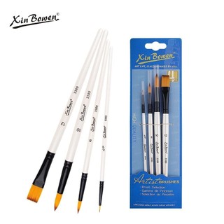 Bộ bút cọ sơn MEGOCE, Đồ dùng nghệ thuật Nylon Bút màu nước, Bàn chải sơn nghệ thuật DIY màu trắng