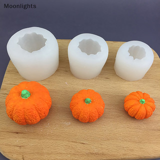 Moonlights 1 Silicone 3 Kích Thước Halloween 3D Khuôn Bí Ngô Trang Trí Khuôn Bánh EN