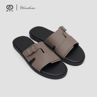 Dép Da Nam Quai Ngang Felix Fttleather da microfiber phối khuy đế TPR bền, nhẹ, độ bám tốt