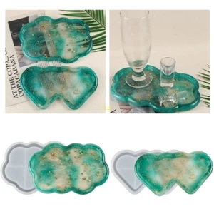 Flgo DIY Khay Khuôn Nhựa Epoxy Tấm Trái Cây Thảm Coaster Khuôn Silicon Để Trang Trí Bàn