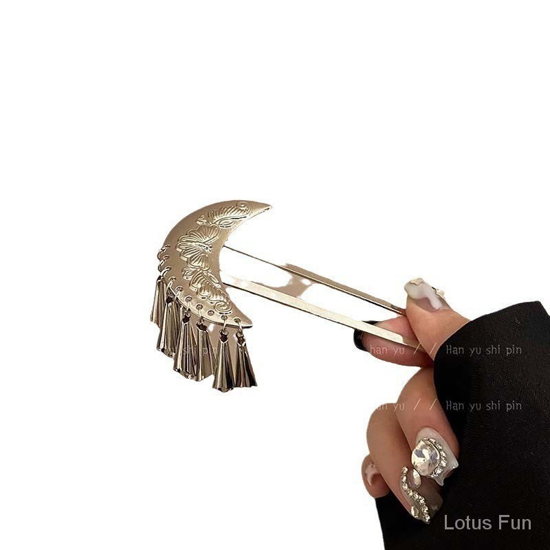 Mới Phong Cách Trung Quốc Miaoyin Phong Cách Dân Tộc Tua Rua Hình Chữ U Kẹp Tóc Cổ Điển Cao Cấp Hanfu Ngựa Mặt Váy Sườn Xám Phụ Kiện