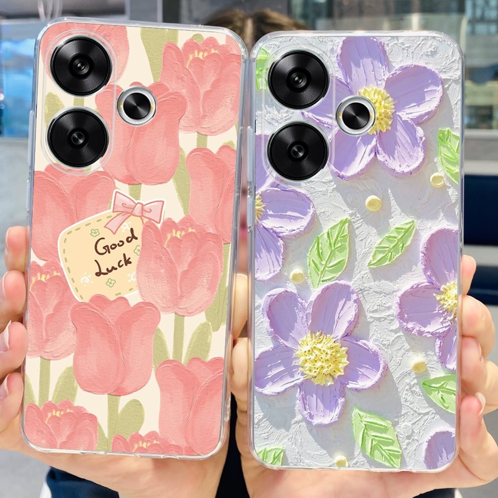 Ốp lưng Redmi Turbo 3 thẩm mỹ hình con mèo dễ thương Vỏ điện thoại TPU mềm chống sốc Redmi Turbo 3 Ốp lưng trong suốt