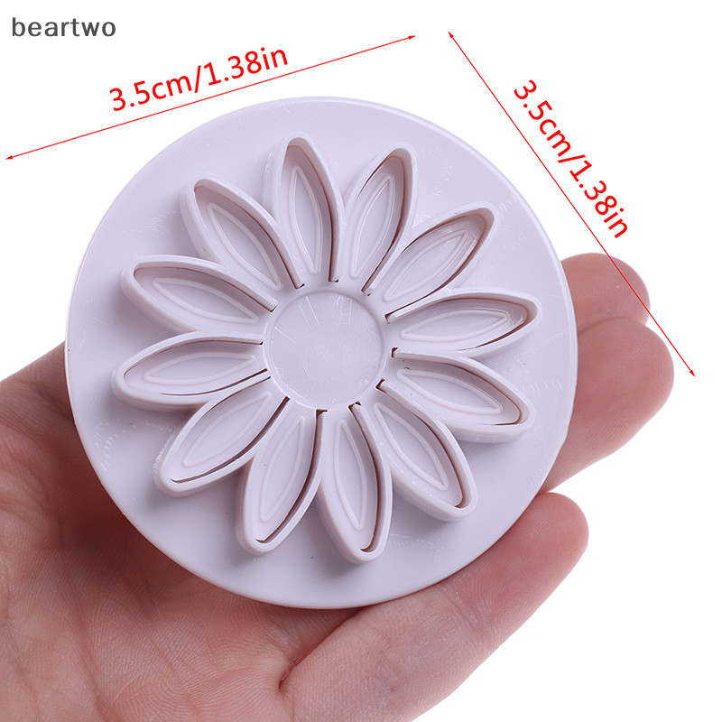 < Beartwo > Dụng cụ làm bánh kẹo mềm hoa bằng nhựa Đường thủ công Máy cắt pít tông Khuôn làm bánh quy đẹp