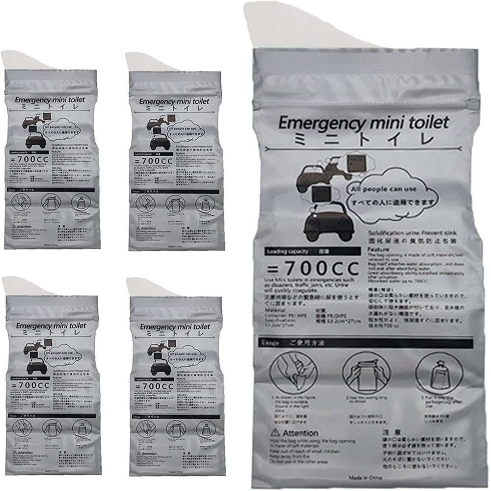 TMOY 1 / 5 Túi Nước Tiểu Khẩn Cấp Ngoài Trời 700ml Dễ Dàng Mang Đi Piss Túi Du Lịch Việt Nam