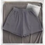 Quần short thể thao vải cotton mỏng lưng cao ống rộng màu trơn thời trang mùa hè phong cách Hàn Quốc cho nữ