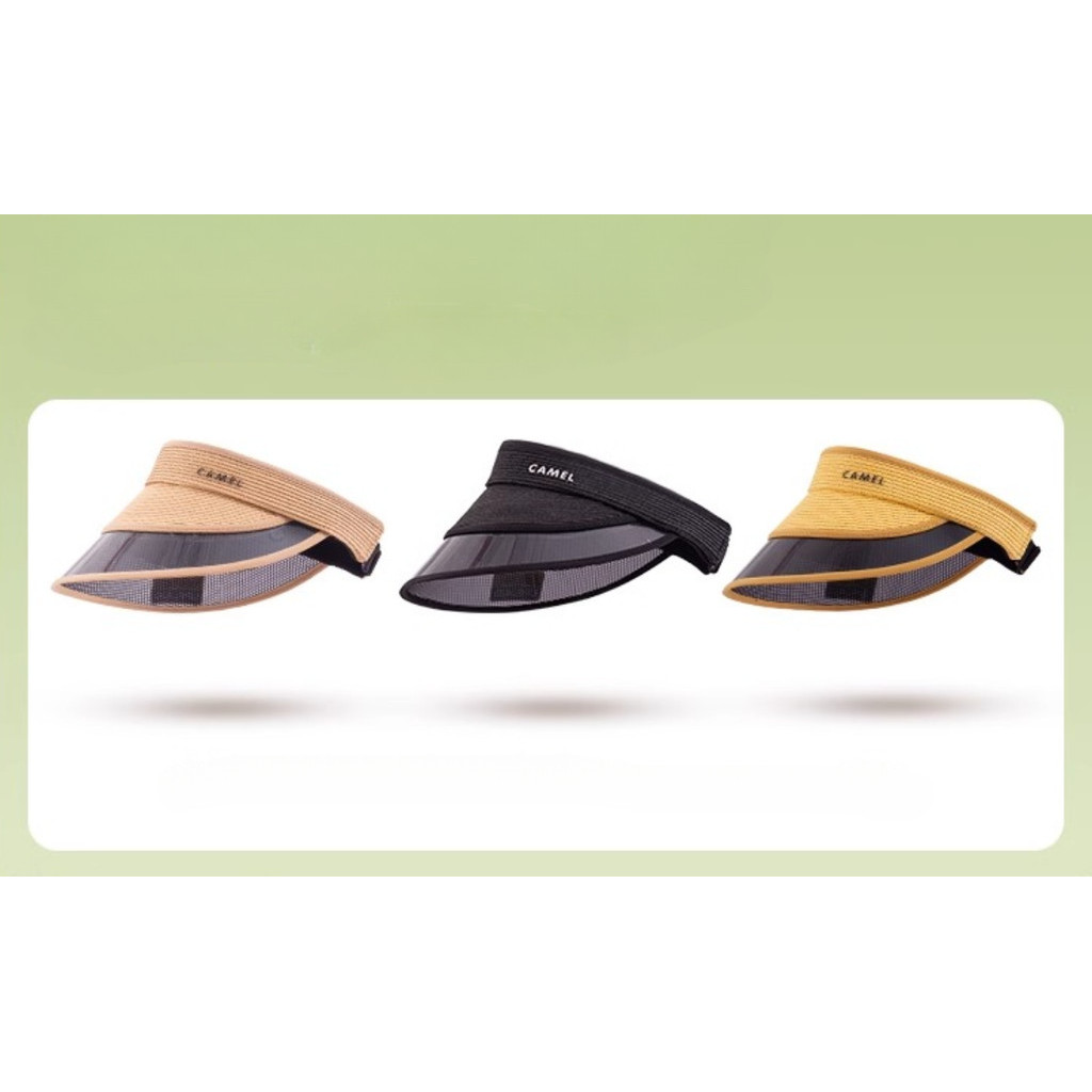 Ảnh CAMEL CROWN Rỗng Top Mũ Chống Nắng Thoáng Khí Chống Tia Cực Tím Lớn Vành Rơm Dệt Mũ Chống Nắng 2