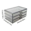 Hộp đựng bút chì DELMER, Hộp đựng bút để bàn 3 lớp trong suốt, Màn hình Acrylic dung tích lớn Hộp đựng văn phòng phẩm trong suốt Máy tính để bàn