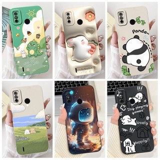 Vỏ Chống Sốc Cho Tecno Spark 6 Go Vỏ Điện Thoại Hoạt Hình Dễ Thương Khủng Long Chống Sốc Ốp Lưng Silicon Cho Tecno Spark Go 2020