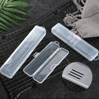 [Vận chuyển nhanh] HABITATCO 1 Hộp lưu trữ cọ trang điểm, có nắp bút chì lông mày Bộ đồ ăn Đũa Hộp nhựa sắp xếp, Dụng cụ làm đẹp di động đa chức năng trong suốt