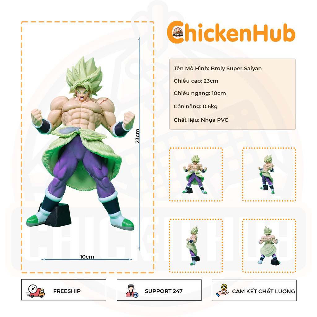 Mô hình Dragon Ball Z: Broly Super Saiyan | Chất liệu nhựa PVC | Cao ...