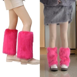 OXXGGKAO Ấm Áp Sang Trọng Chân Ấm Áp Cho Nữ Thời Trang Màu Trơn Lông Boot Có Vòng Đeo Tay