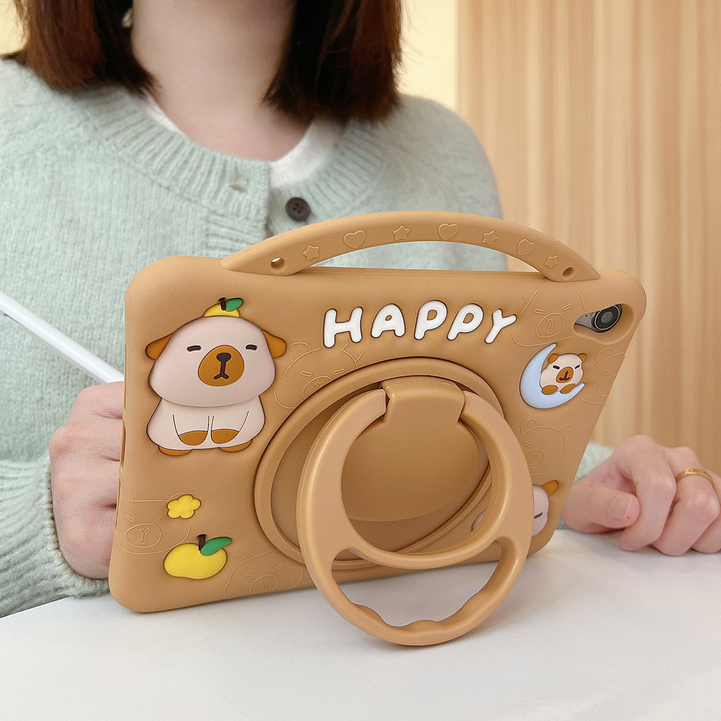 Ốp Lưng Họa Tiết Capybara Màu Nâu Cho Mini 1 2 3 4 5 6 7 IPad 5 6 7 8 9 10 Air Air Air1 Air2 Air3 Air4 Air5 Air6 M2 10.9 "Pro9.7 Pro10.5 10.2" Pro11 2018 2020 2021 2022 M4 2024