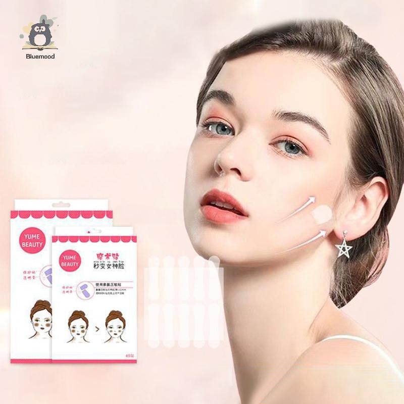 [Bluemood] 40pc Băng nâng cơ mặt chữ V vô hình Nhãn dán loại bỏ nếp nhăn Mặt trán cổ Miếng dán chống lão hóa Miếng dán giảm béo mặt Mới