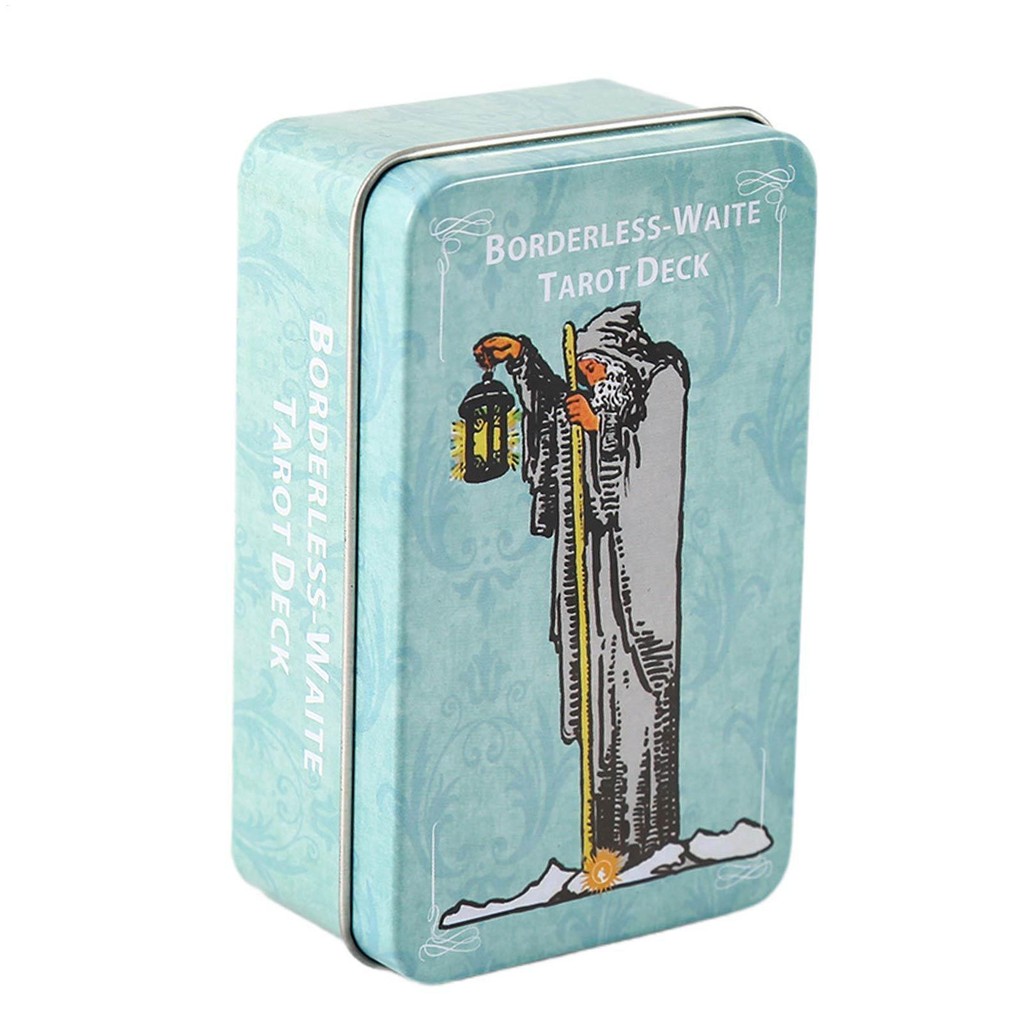 Borderless-waite Tarot Decks Tiếng Anh Tarot Cards Oracles Deck Bói toán cho bé gái Bảng bàn Trò chơi Fate Telling Party Favor wipqsvn