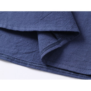 Plus Size Men Linen Buttoned T-Shirt Oversize Cotton Linen Three-Quarter Sleeve Casual Loose V-Neck
